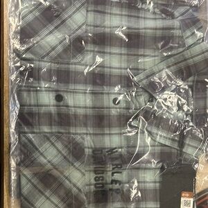 Harley-Davidson Men's Blue Plaid Shirt sleeveless